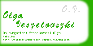 olga veszelovszki business card